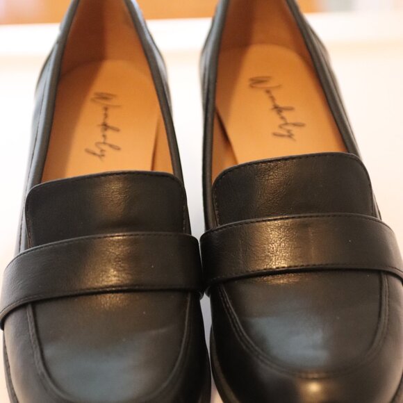 Wonderly Leah Black Loafers Size 9 Man Made Office Casual - Picture 10 of 12